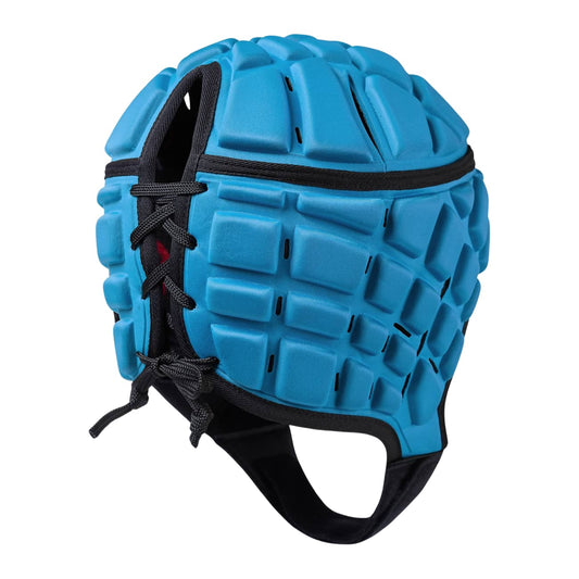 Cappellino da rugby Canterbury RAZE Mid Blu: copricapo protettivo blu con design imbottito per giocatori di rugby.
