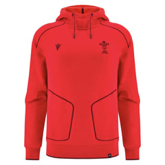 Felpa con cappuccio Red Wales Rugby: felpa ufficiale Athleisure 2026 con cappuccio e logo della squadra