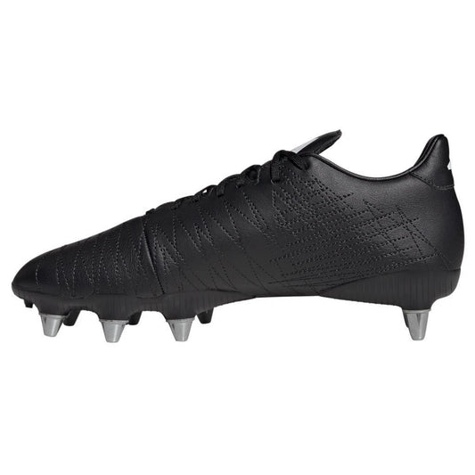 Scarpino da rugby Adidas Kakari Elite Total Black con tacchetti SG in metallo.
