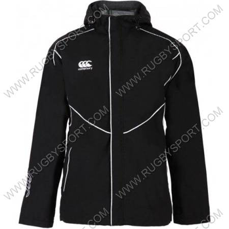 giacca antivento/pioggia canterbury club nero zip lunga