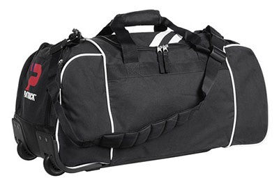 Borsa da rugby Patrick trolley medio nera con logo rosso