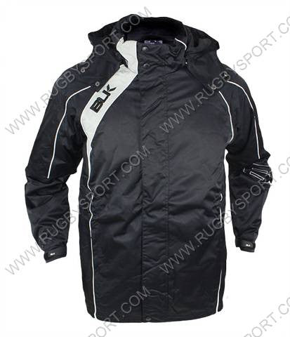 Giacca invernale BLK Stratus nera da uomo con dettagli bianchi.