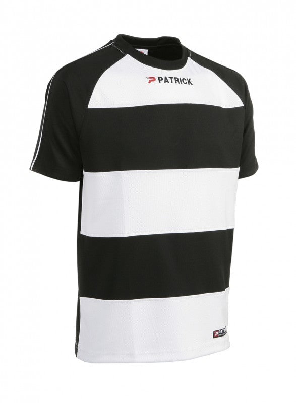 Maglia da rugby Patrick Durban101 a righe bianche e nere