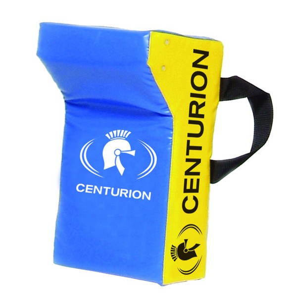 Scudo da placcaggio rugby Club blu e giallo con logo Centurion.