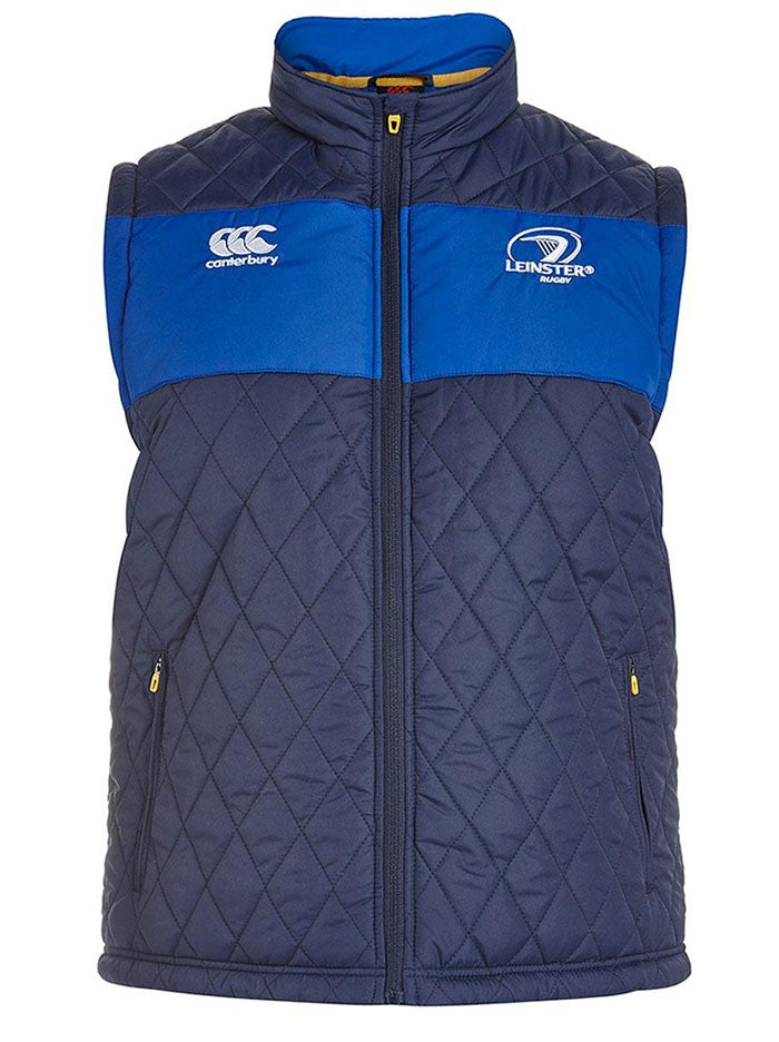 Gilet imbottito blu navy e blu royal Leinster Rugby Canterbury 2016.