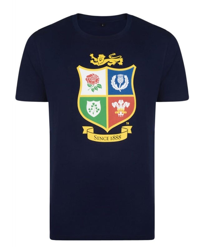 t-shirt lions emblem blu