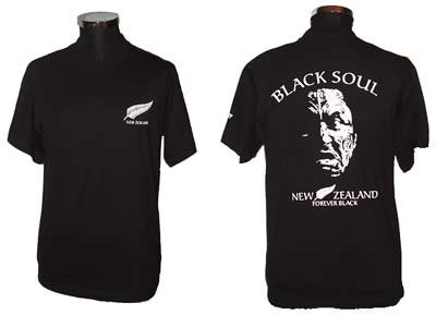t-shirt black soul maori bambino