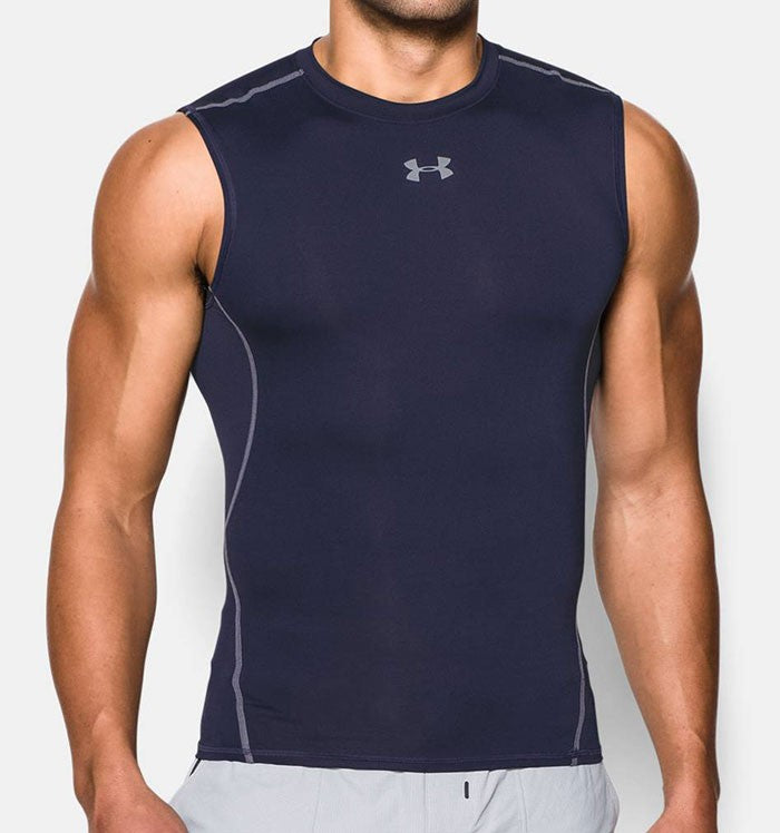 Canottiera Under Armour HeatGear Armour blu scuro da uomo.