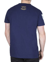T-shirt Rugby Vintage "Flying Prince" Blu