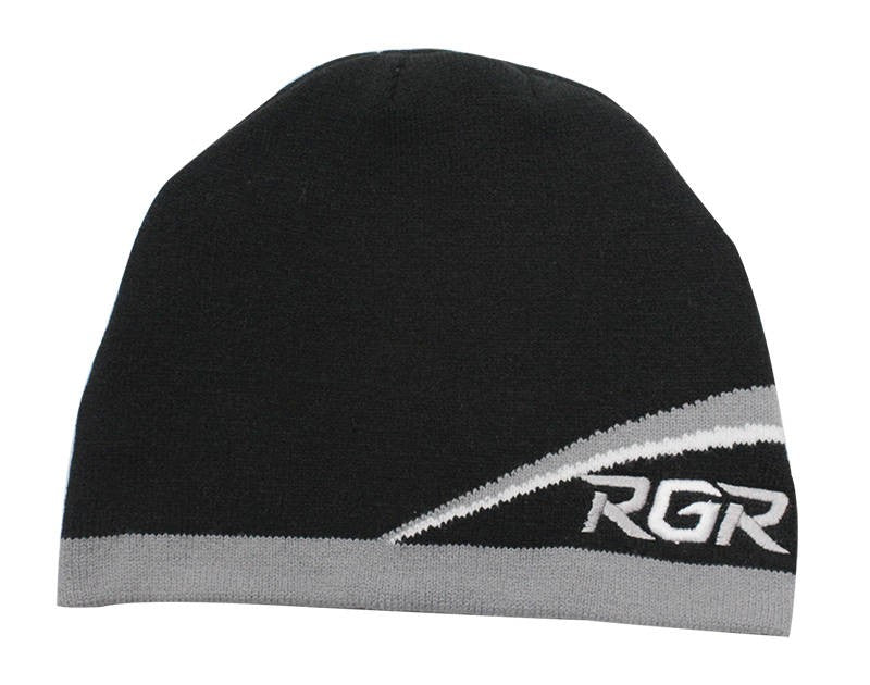 Berretto invernale RGR nero e grigio con logo RGR bianco