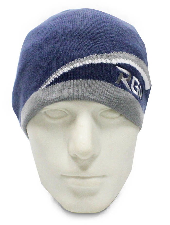 Berretto invernale blu RGR Storm in maglia con logo.
