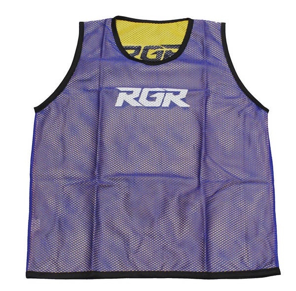Fratino double face RGR per allenamento rugby, reversibile blu/giallo.