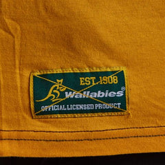 t-shirt wallabies rugby australia logo giallo