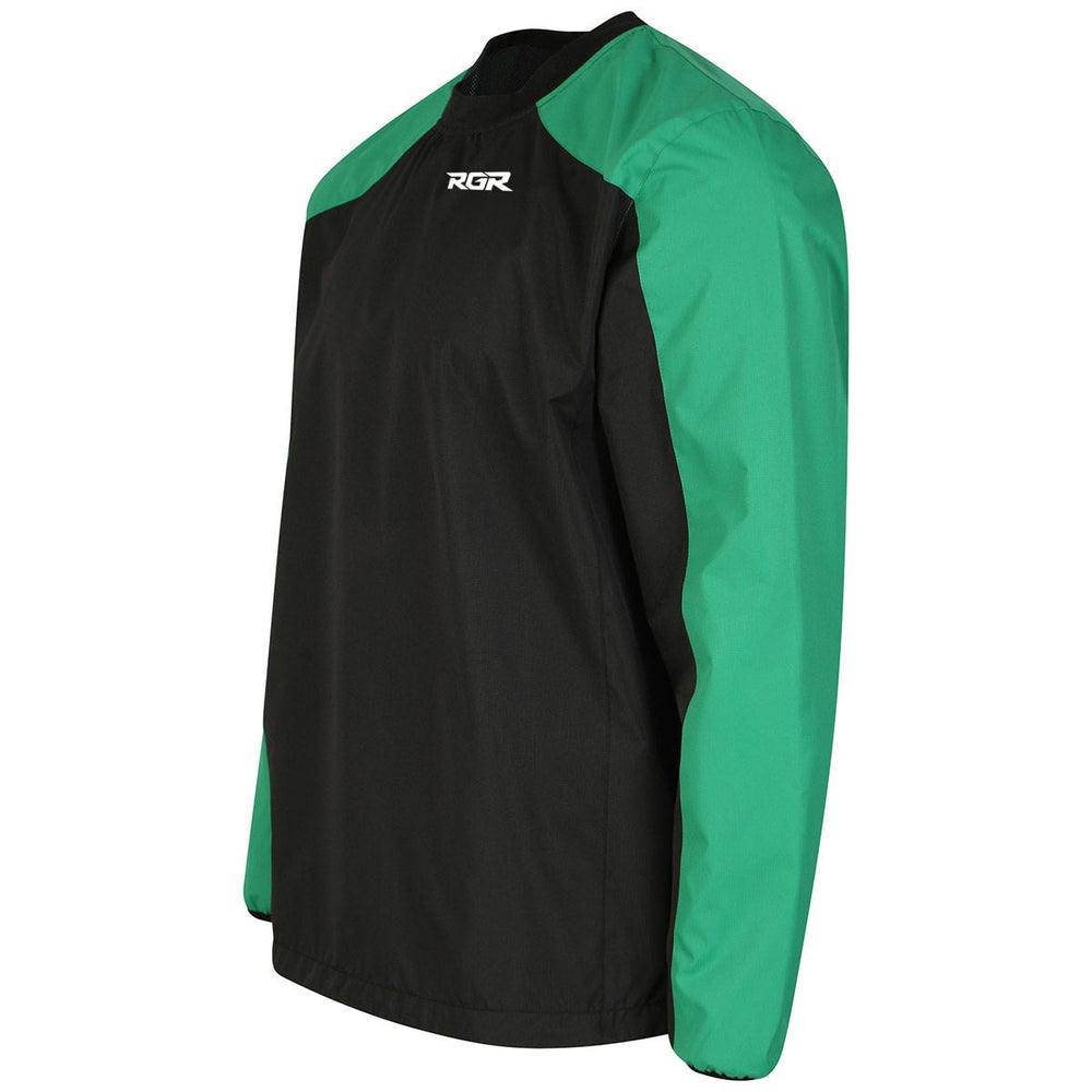 Top allenamento RGR in contrasto nero e verde per ragazzo.