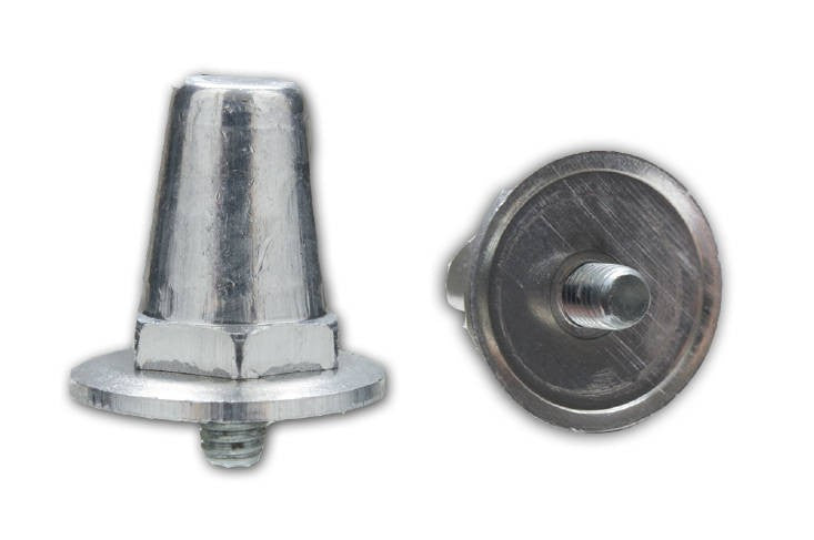 Tacchetti conici per rugby in metallo, 19 mm, confezione da 16 pezzi.