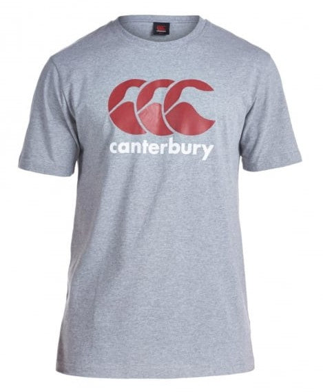 Maglietta Canterbury uomo grigia con logo CCC rosso