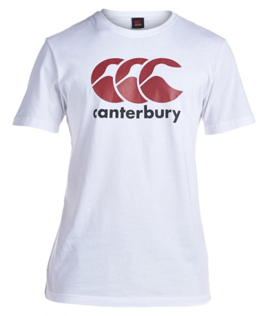t-shirt ccc logo bianco/rosso