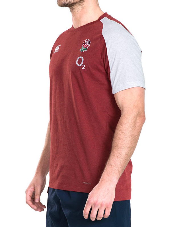 T-shirt Inghilterra Rugby Vapodry 2020 bordo melange