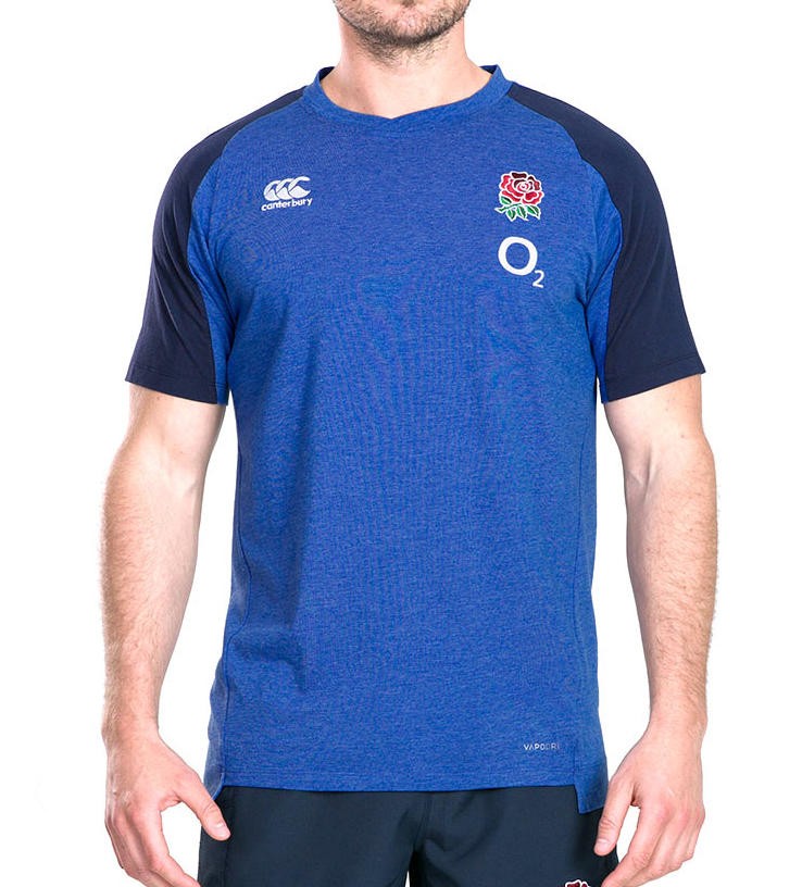 T-shirt Inghilterra Rugby Vapodry 2020 azzurro melange