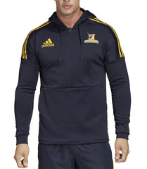 Felpa Highlanders Super Rugby Adidas con Cappuccio e Mezza Zip