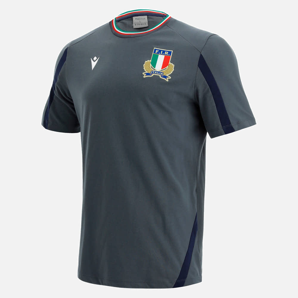 T-shirt Italia Rugby FIR M21 Travel Antracite Policotone
