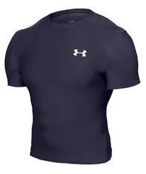 Maglietta Under Armour HeatGear blu da uomo, vestibilità aderente.