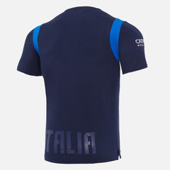 T-shirt Italia Rugby FIR Travel Staff 2021 Blu ragazzo