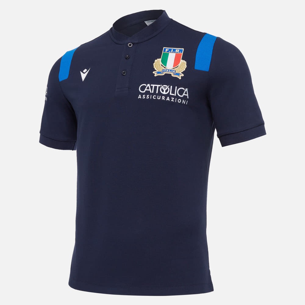 Polo Italia rugby FIR cotone collo coreana Navy 2021