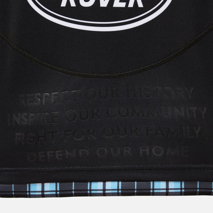 Maglia da rugby home Glasgow Warriors con scritta "Respect our history".