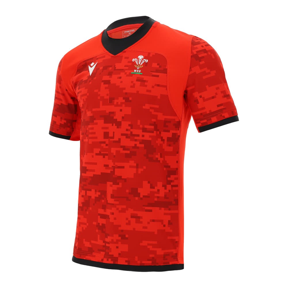 Maglia Rugby Galles training rosso 2021