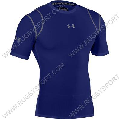 Maglia Under Armour Heatgear azzurra a maniche corte per uomo.