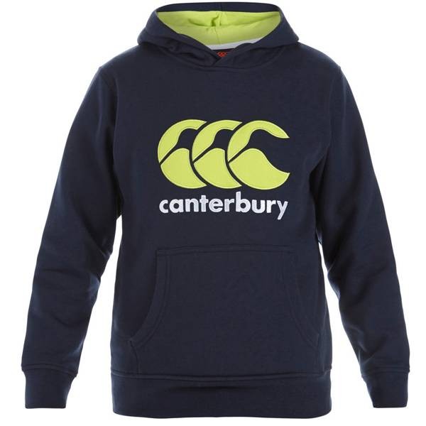 felpa cappuccio classic ccc blu lime bambino